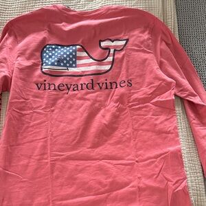 Vineyard Vines Men's Coral Long Sleeve Tee